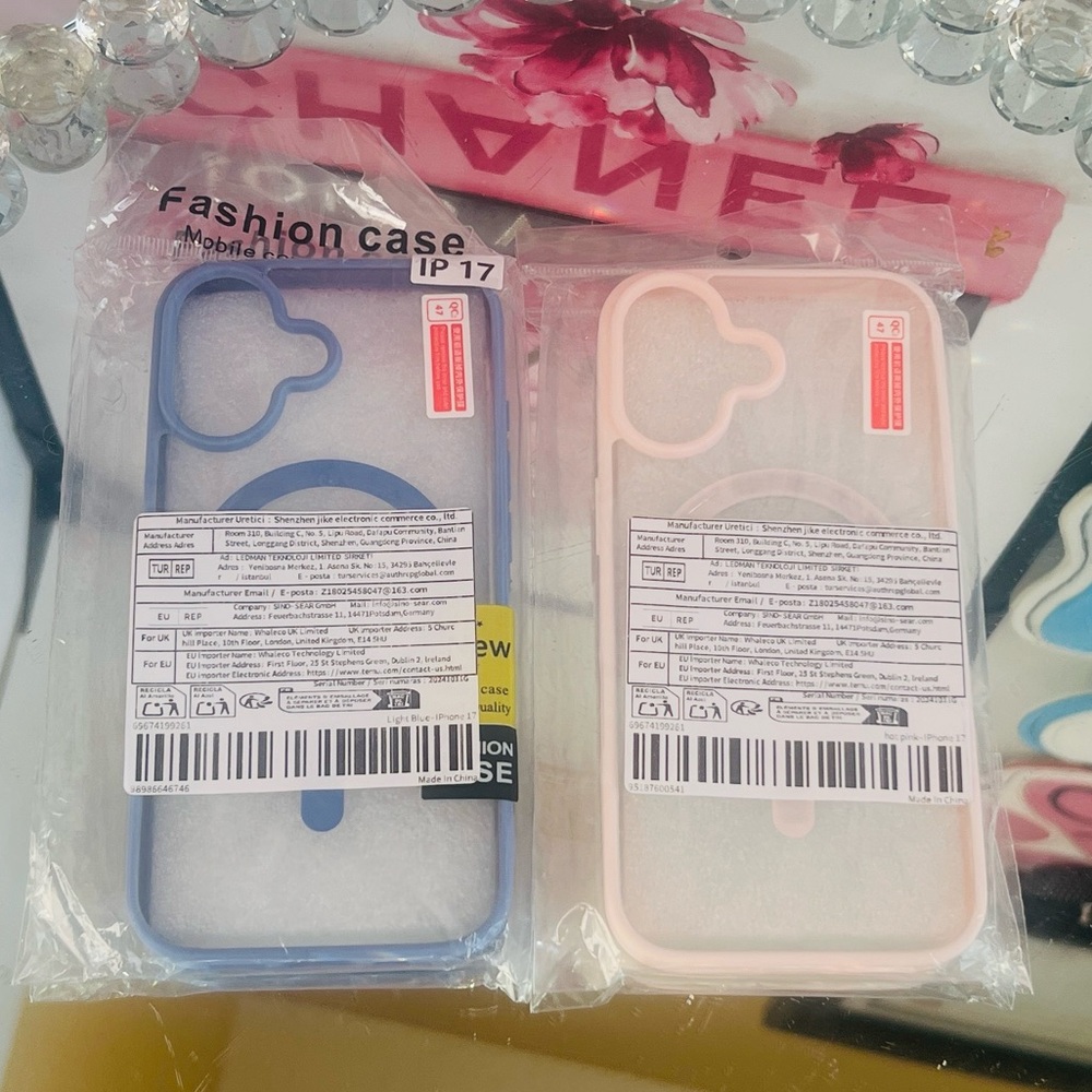 iPhone 17 case Stylish Pink and Blue Phone Cases choose one